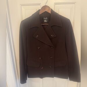 Rafaella Chocolate Double-Breasted Blazer